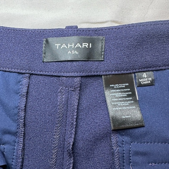 Tahari ASL Women’s Midnight Navy Pants, Size 4. Pants only - Picture 2 of 10
